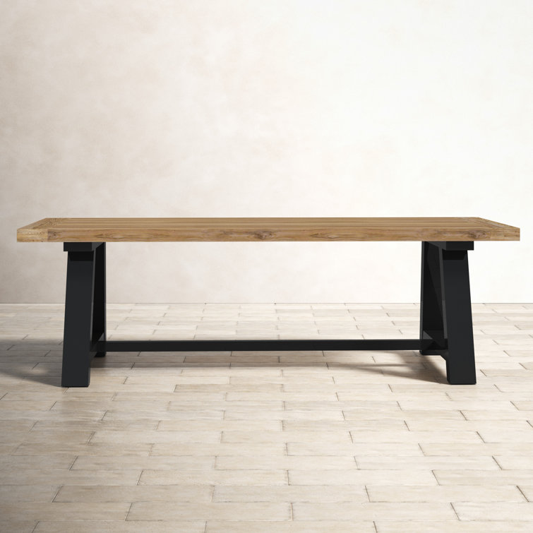 Black aluminum dining online table